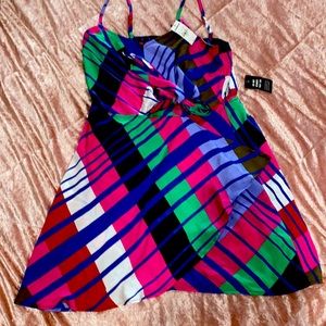 Multi colored wrap dress